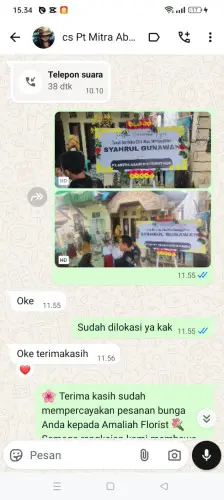Testimonial Papan Bunga cianting