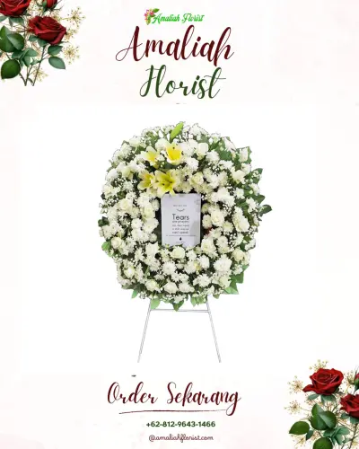 Krans Bunga Duka Cita cianting